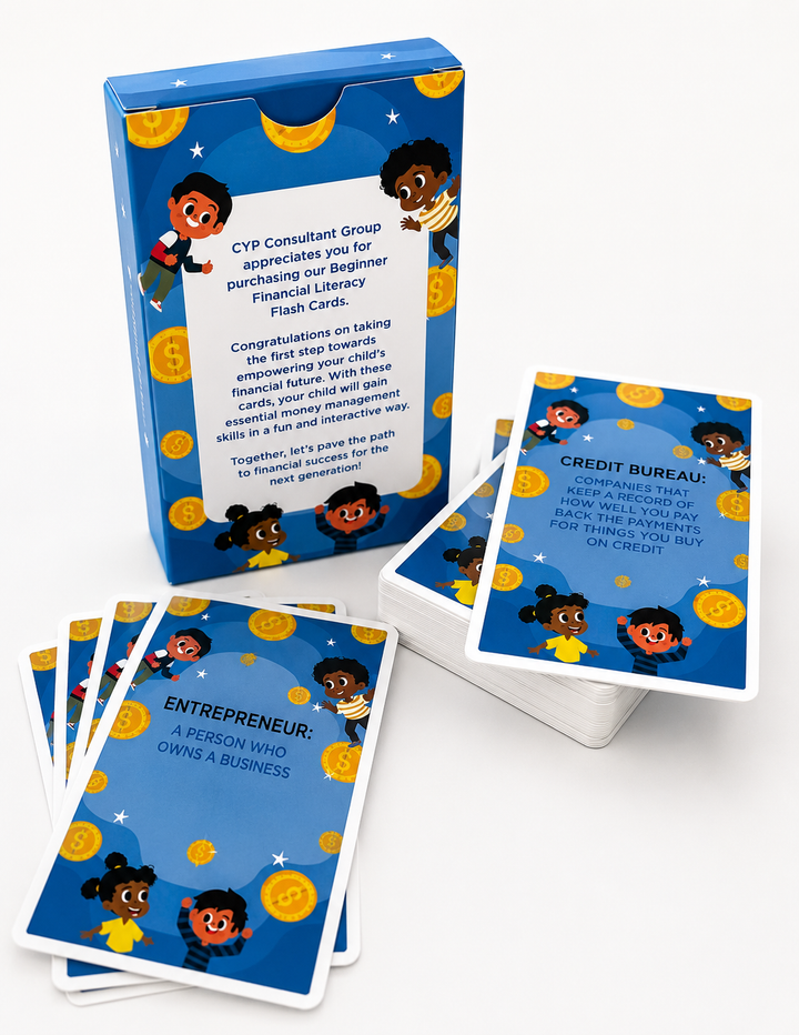 Financial Literacy Kids Flash Cards